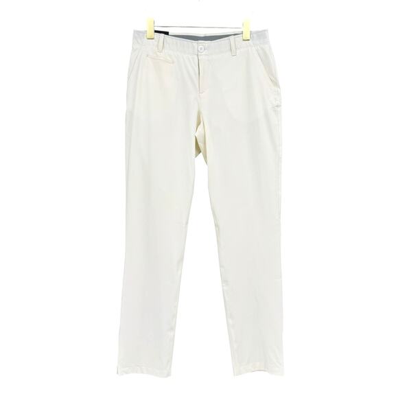 Under Armour NWT Women's Cream White Fitted Moisture Wicking Golf Pants 1272344 - Picture 3 of 11